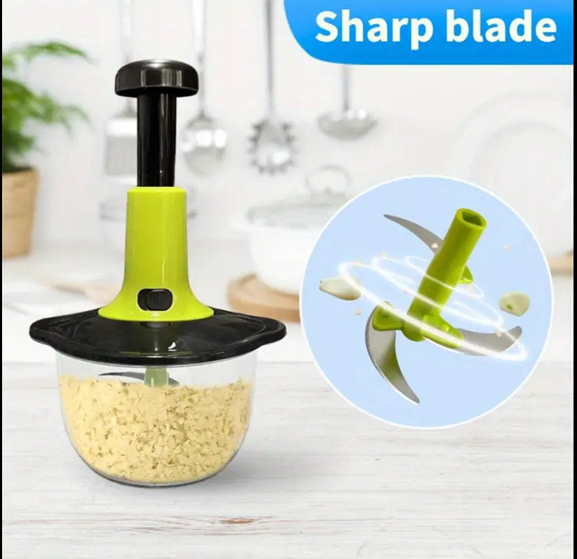 Manual Hand Food Chopper Machine for Meat & Vegetables | Hand-Powered Kitchen Cutter